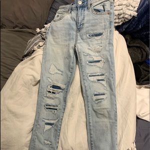 american eagle | high-waist lightwash jeans